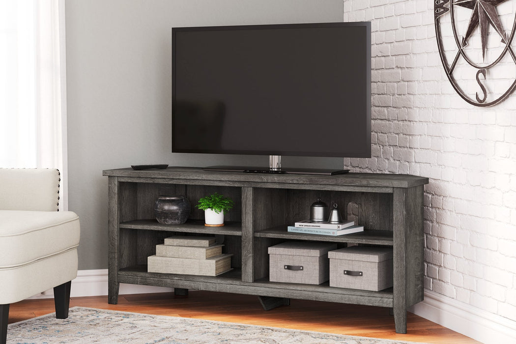 Arlenbry Medium Corner TV Stand Tuscaloosa Furniture Outlet