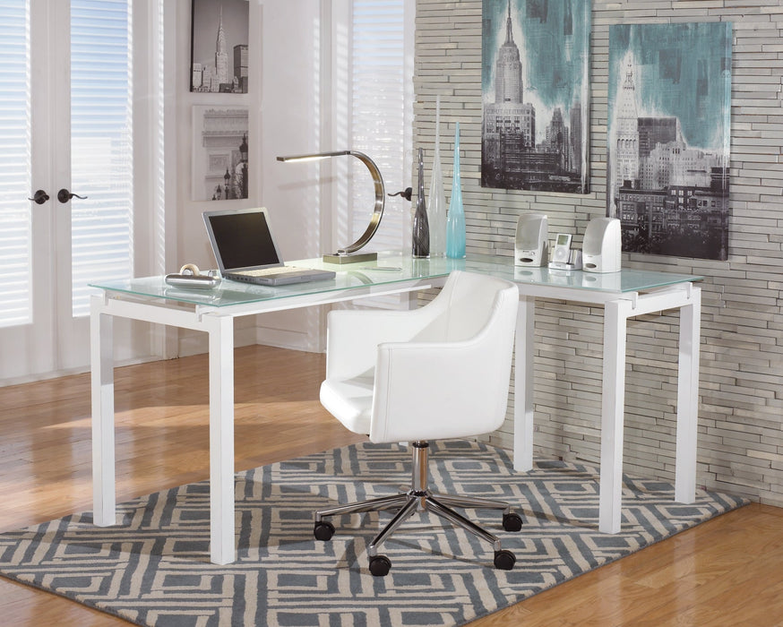 Baraga Home Office Desk with Chair Tuscaloosa Furniture Outlet