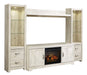 Bellaby 4-Piece Entertainment Center with Electric Fireplace Tuscaloosa Furniture Outlet