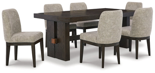 Burkhaus Dining Table and 6 Chairs Tuscaloosa Furniture Outlet