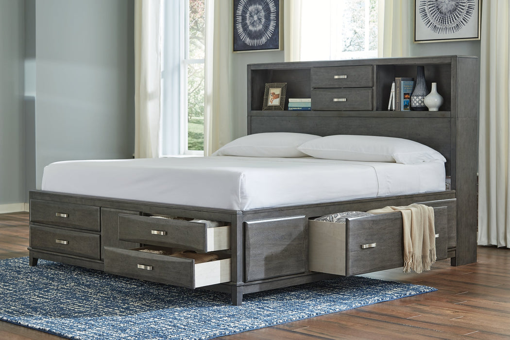 Caitbrook Queen Storage Bed with 8 Drawers with Dresser and Chest Tuscaloosa Furniture Outlet