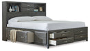 Caitbrook Queen Storage Bed with 8 Drawers with Dresser and Chest Tuscaloosa Furniture Outlet