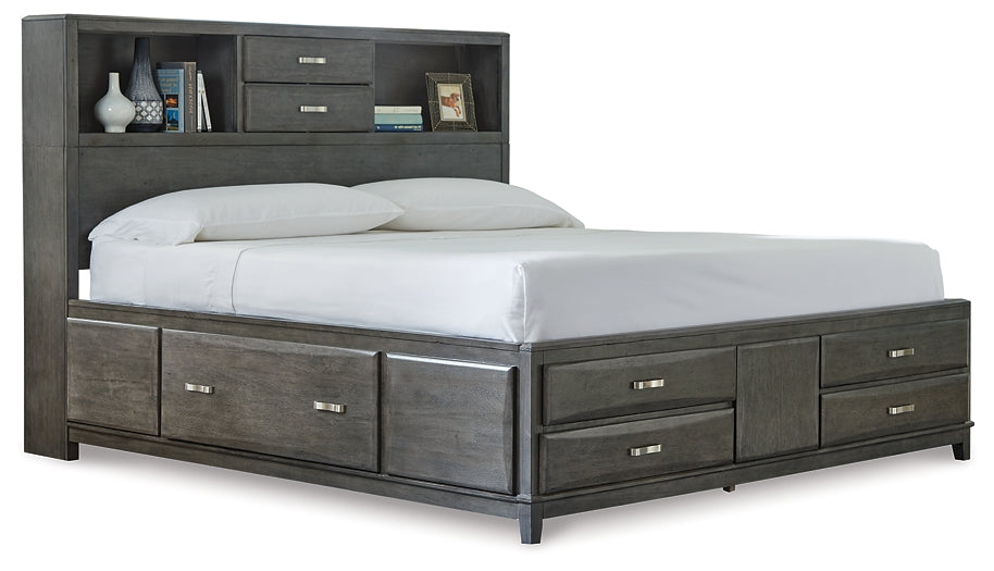 Caitbrook Queen Storage Bed with 8 Drawers with Dresser and Chest Tuscaloosa Furniture Outlet