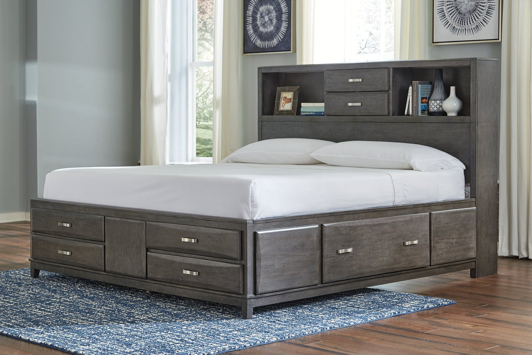 Caitbrook Queen Storage Bed with 8 Drawers with Dresser and Chest Tuscaloosa Furniture Outlet