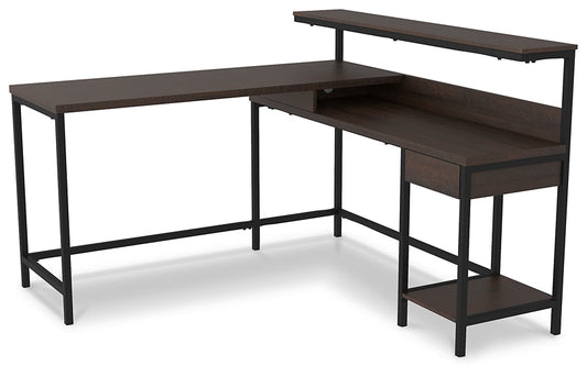 Camiburg L-Desk with Storage Tuscaloosa Furniture Outlet