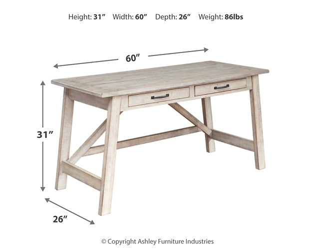 Carynhurst Home Office Large Leg Desk Tuscaloosa Furniture Outlet