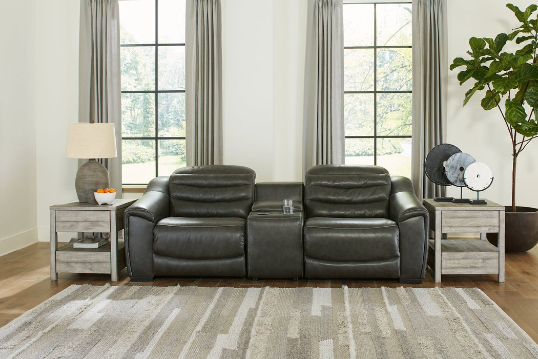 Center Line 3-Piece Sectional with Recliner Tuscaloosa Furniture Outlet