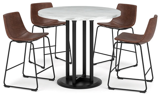 Centiar Counter Height Dining Table and 4 Barstools Tuscaloosa Furniture Outlet