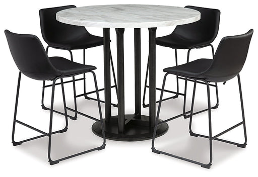 Centiar Counter Height Dining Table and 4 Barstools Tuscaloosa Furniture Outlet