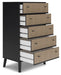 Charlang Five Drawer Chest Tuscaloosa Furniture Outlet