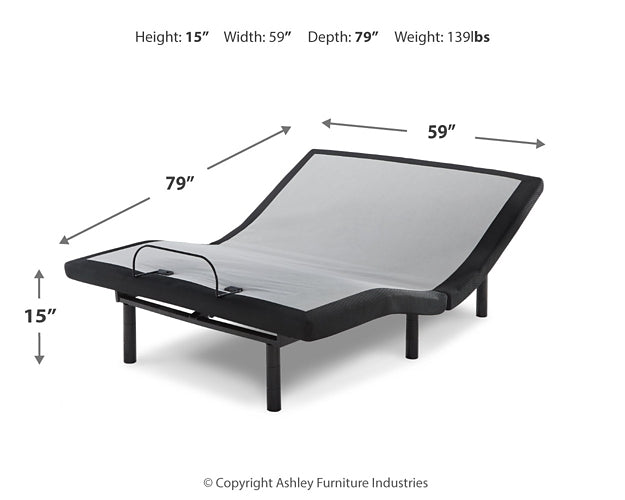 Chime 8 Inch Memory Foam Mattress with Adjustable Base Tuscaloosa Furniture Outlet