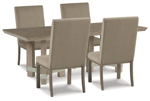 Chrestner Dining Table and 4 Chairs Tuscaloosa Furniture Outlet