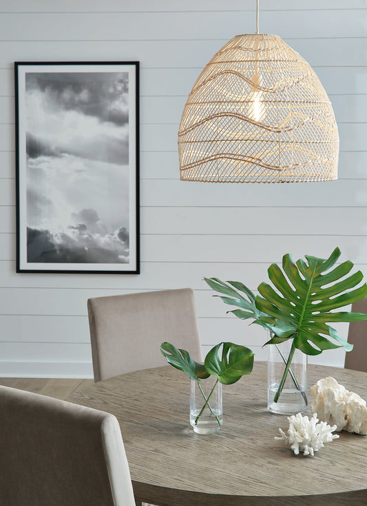 Coenbell Rattan Pendant Light (1/CN) Tuscaloosa Furniture Outlet