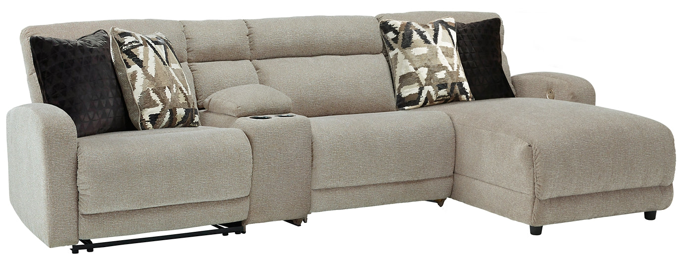 Colleyville 4-Piece Power Reclining Sectional with Chaise Tuscaloosa Furniture Outlet