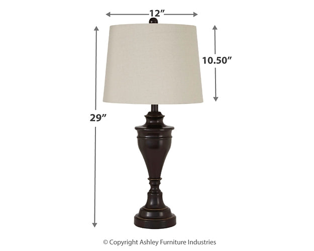 Darlita Metal Table Lamp (2/CN) Tuscaloosa Furniture Outlet