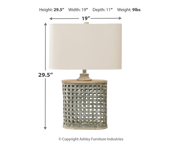 Deondra Metal Table Lamp (1/CN) Tuscaloosa Furniture Outlet