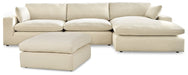 Elyza 3-Piece Sectional with Ottoman Tuscaloosa Furniture Outlet