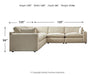 Elyza 5-Piece Sectional Tuscaloosa Furniture Outlet