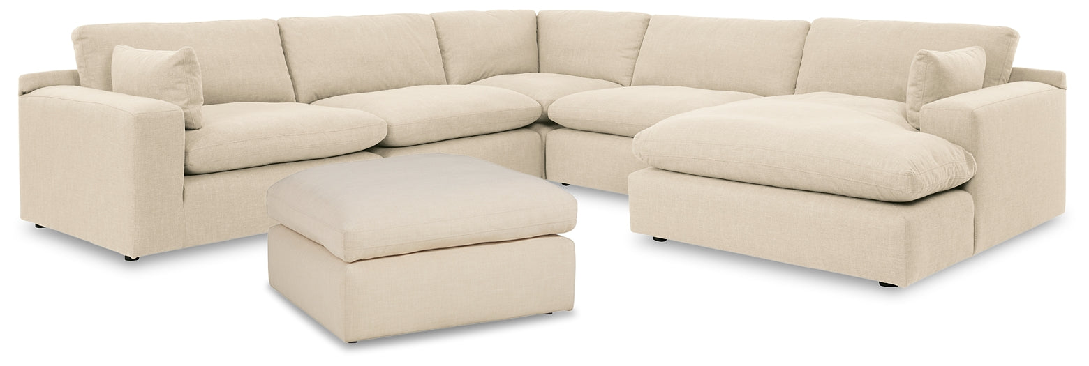 Elyza 5-Piece Sectional with Ottoman Tuscaloosa Furniture Outlet