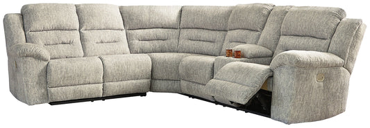 Family Den 3-Piece Power Reclining Sectional Tuscaloosa Furniture Outlet