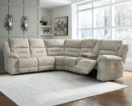 Family Den 3-Piece Power Reclining Sectional Tuscaloosa Furniture Outlet