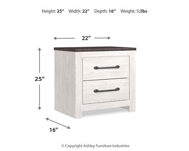 Gerridan Queen Panel Bed with Mirrored Dresser and Nightstand Tuscaloosa Furniture Outlet