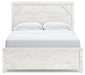 Gerridan Queen Panel Bed with Mirrored Dresser and Nightstand Tuscaloosa Furniture Outlet