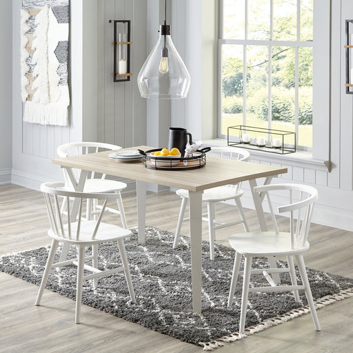 Grannen Dining Table and 4 Chairs Tuscaloosa Furniture Outlet