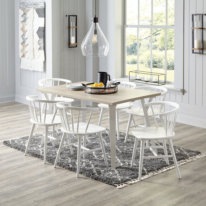 Grannen Dining Table and 6 Chairs Tuscaloosa Furniture Outlet