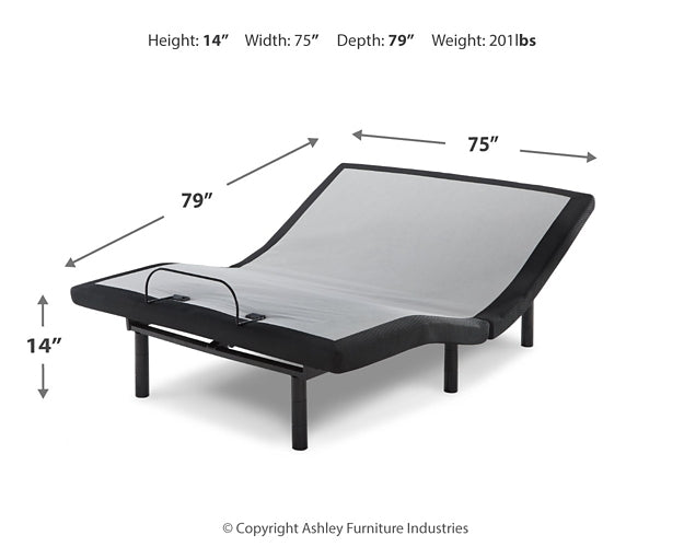 Hybrid 1600 Mattress with Adjustable Base Tuscaloosa Furniture Outlet