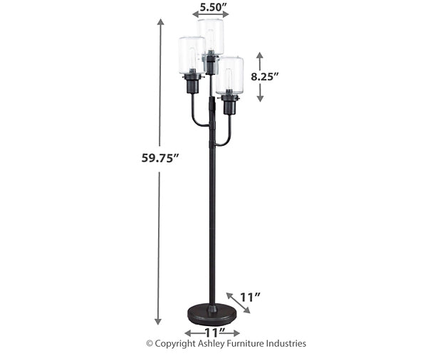 Jaak Metal Floor Lamp (1/CN) Tuscaloosa Furniture Outlet