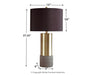 Jacek Metal Table Lamp (2/CN) Tuscaloosa Furniture Outlet