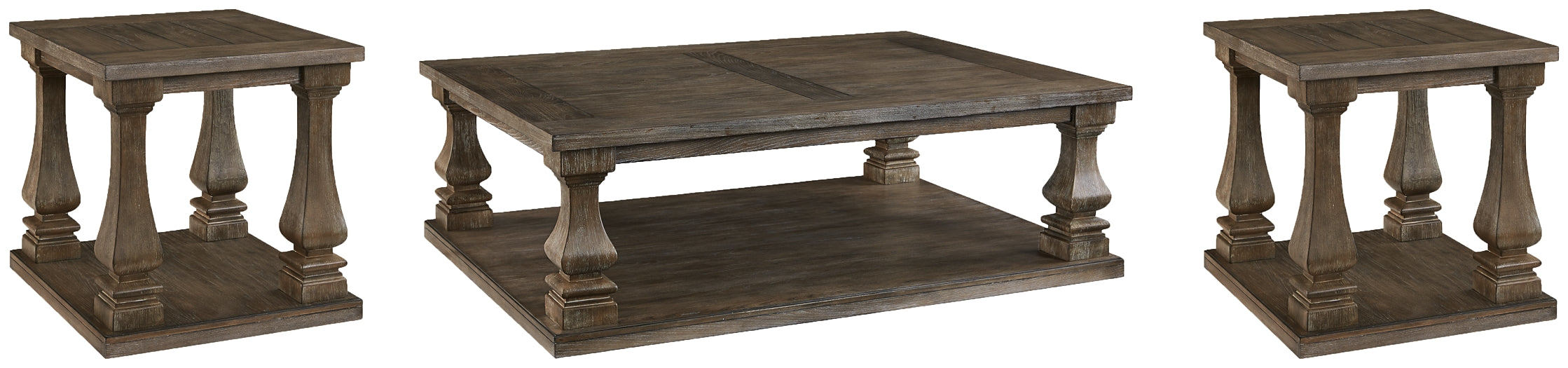 Johnelle Coffee Table with 2 End Tables Tuscaloosa Furniture Outlet