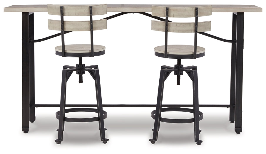 Karisslyn Counter Height Dining Table and 2 Barstools Tuscaloosa Furniture Outlet