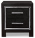 Kaydell King Upholstered Panel Bed with Mirrored Dresser, Chest and Nightstand Tuscaloosa Furniture Outlet