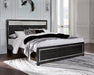 Kaydell King Upholstered Panel Bed with Mirrored Dresser and 2 Nightstands Tuscaloosa Furniture Outlet