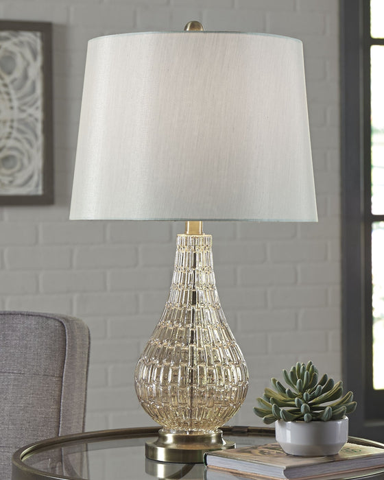 Latoya Glass Table Lamp (1/CN) Tuscaloosa Furniture Outlet