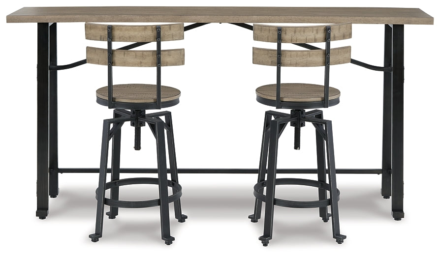 Lesterton Counter Height Dining Table and 2 Barstools Tuscaloosa Furniture Outlet