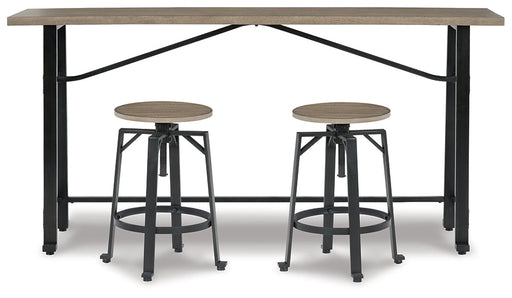 Lesterton Counter Height Dining Table and 2 Barstools Tuscaloosa Furniture Outlet