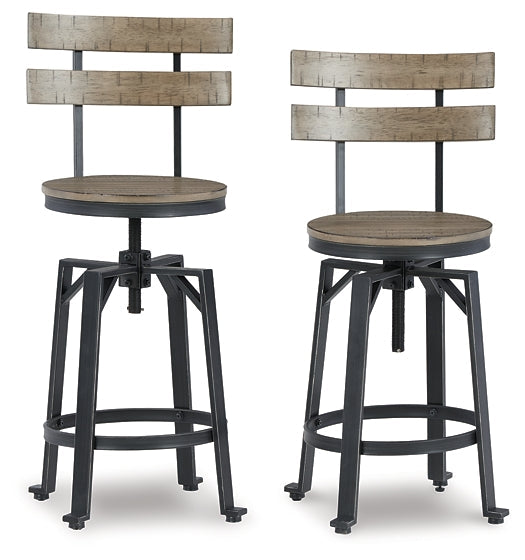 Lesterton Swivel Barstool (2/CN) Tuscaloosa Furniture Outlet