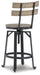 Lesterton Swivel Barstool (2/CN) Tuscaloosa Furniture Outlet