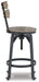 Lesterton Swivel Barstool (2/CN) Tuscaloosa Furniture Outlet