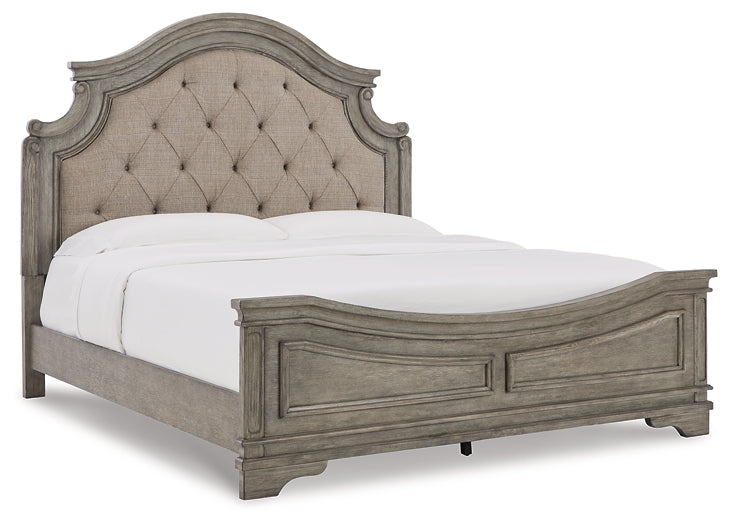 Lodenbay California King Panel Bed with Mirrored Dresser, Chest and Nightstand Tuscaloosa Furniture Outlet