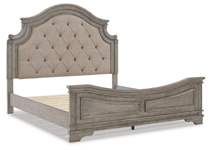 Lodenbay California King Panel Bed with Mirrored Dresser, Chest and Nightstand Tuscaloosa Furniture Outlet