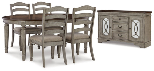 Lodenbay Dining Table and 4 Chairs with Storage Tuscaloosa Furniture Outlet