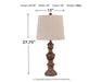 Magaly Poly Table Lamp (2/CN) Tuscaloosa Furniture Outlet