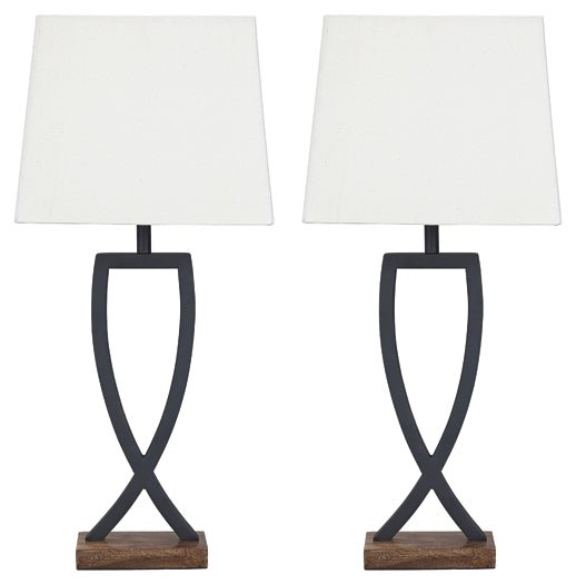 Makara Metal Table Lamp (2/CN) Tuscaloosa Furniture Outlet