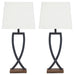 Makara Metal Table Lamp (2/CN) Tuscaloosa Furniture Outlet