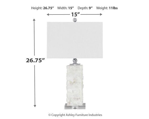 Malise Alabaster Table Lamp (1/CN) Tuscaloosa Furniture Outlet