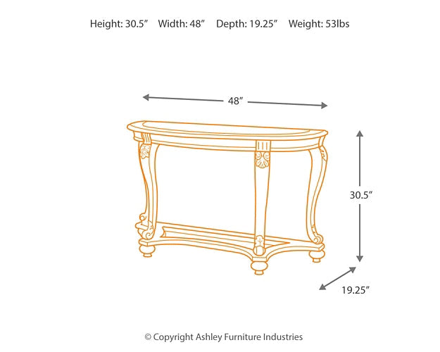 Norcastle Sofa Table Tuscaloosa Furniture Outlet